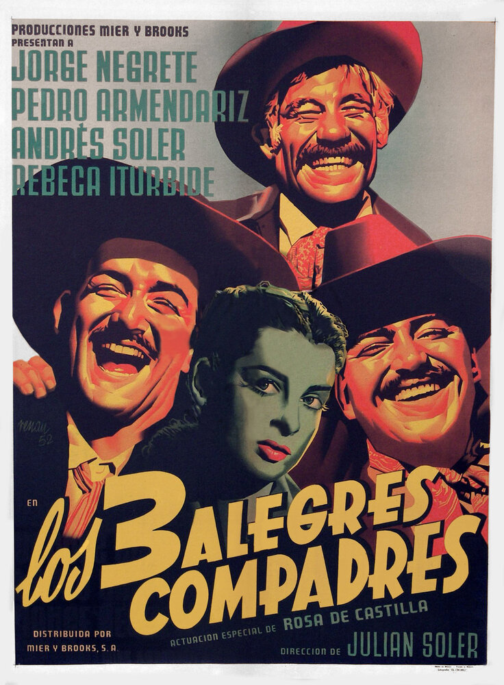 Los tres alegres compadres (1952) постер