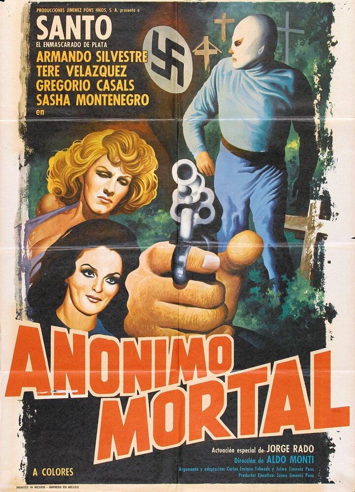 Santo en Anónimo mortal (1975) постер