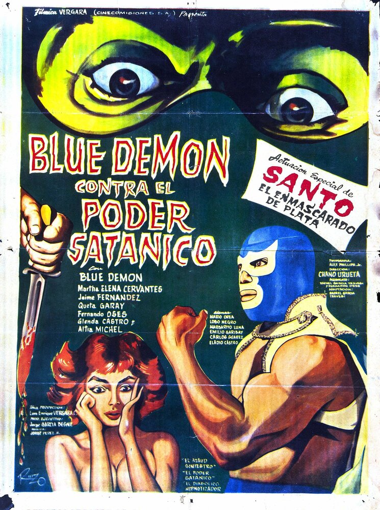 Blue Demon vs. el poder satánico (1966) постер